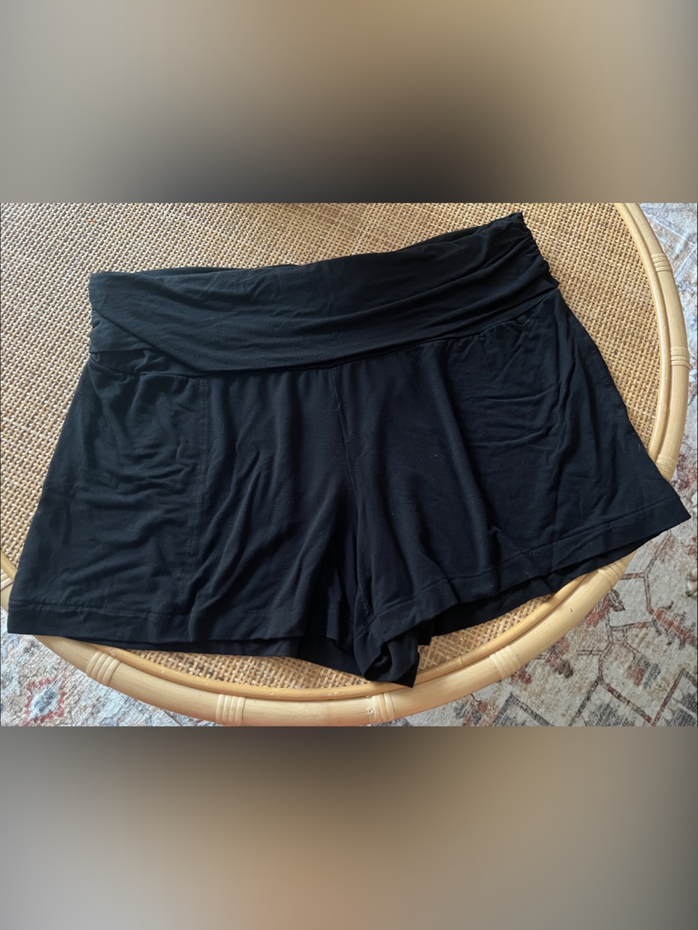 Soma Black Fold-Over Waist Shorts